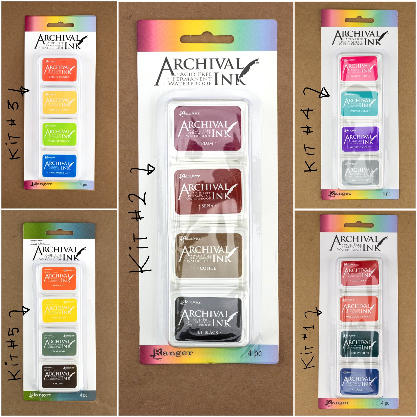 Stamp Pad Mini Kits (Set of 4) - Ranger Archival Ink | The Well